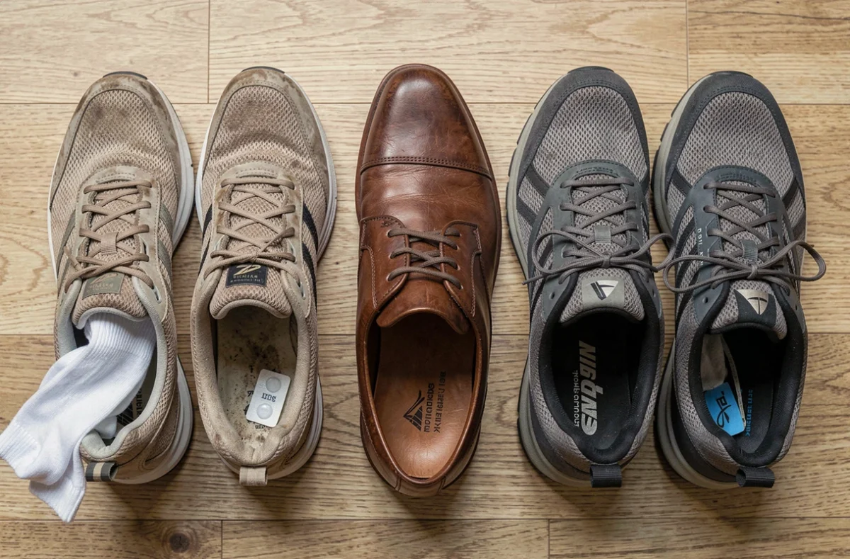 Comparaison de chaussures adaptées et inadaptées à la marche prolongée pour prévenir les brûlures aux pieds